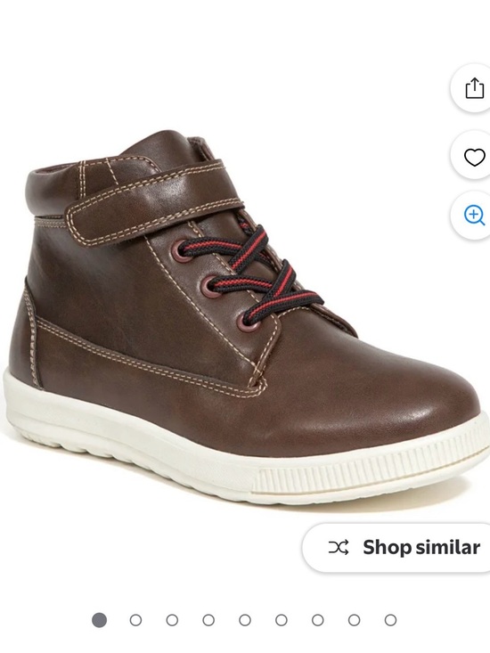Deer Stags Other - Deer Stags Brown Kids' High-Top Boot with Red-Accent Laces